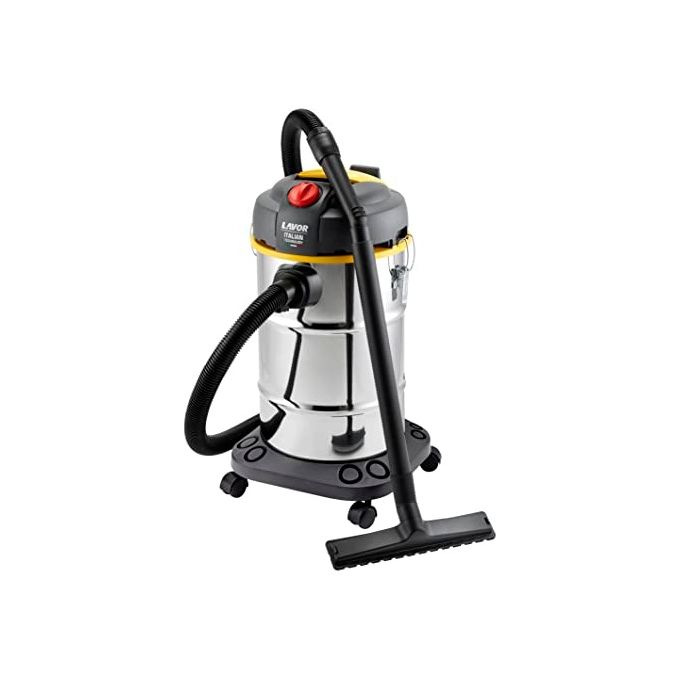 Lavor PRO 8.253.0024 Aspirapolvere a Cilindro Secco e Bagnato 30 L 1600 W Filtro Estraibile e Lavabile Acciaio Inox