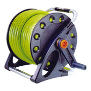 Claber 8884 Aquapony Avvolgitubo da Parete Kit 15 m tubo 1-2'' 4 raccordi automatici Aquastop lanciaspruzzo