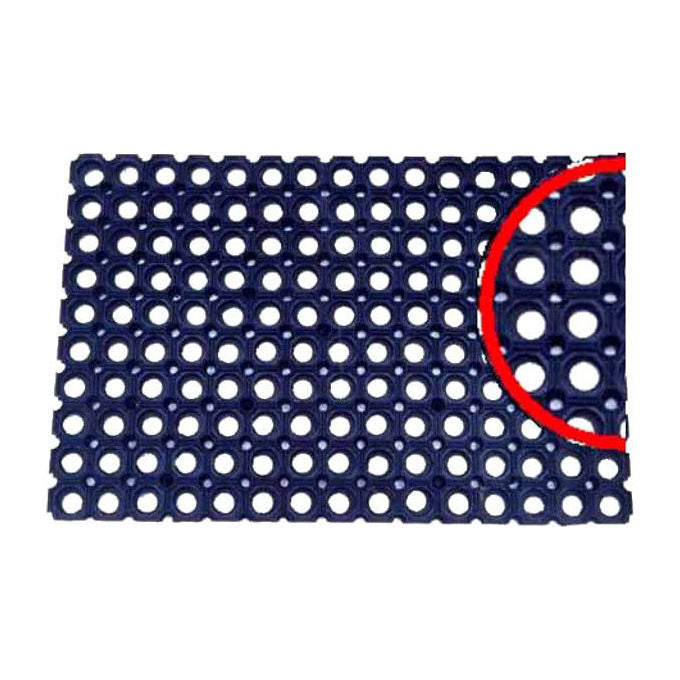EV VELCOC_ZGCOM8012 Tappeto Zerbino di Gomma Forata Antiscivolo Antisporco 80x120 cm colore Nero