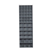 Mobil Plastic Mobile 1 Anta Fissa con 48 Cassetti PET Trasparenti Basculanti Crystal Box 66x25x200 cm colore Grigio