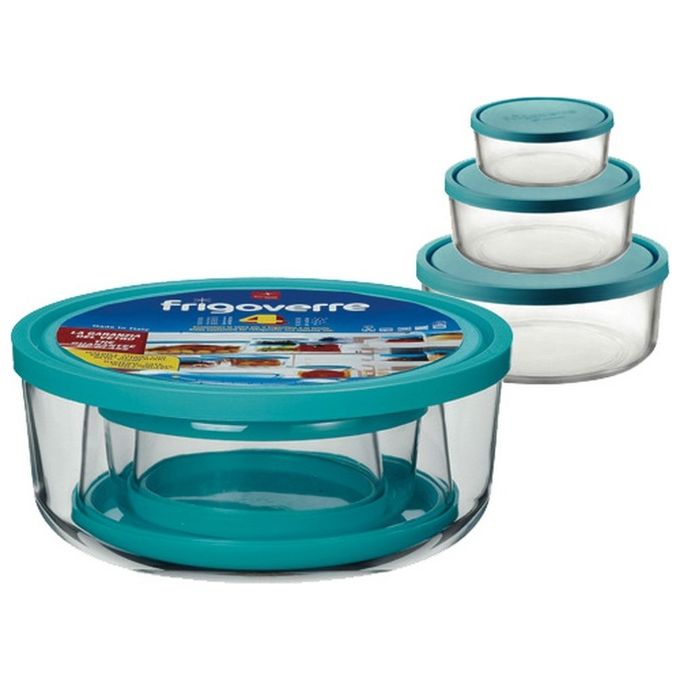 Bormioli Contenitore Frigoverre Set 4 Pz.Tondi