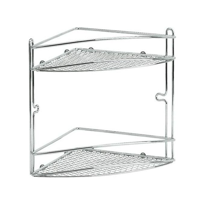 Artex Mensola da bagno angolare in acciaio cromato Star 21X21 H.26