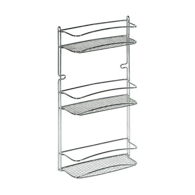 Artex Mensola da bagno rettangolare con 3 ripiani in acciaio cromato Star 25X10 H.47