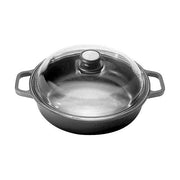 Risoli 00099BP-28PN BlackPlus Tegame 2 Manici con Coperchio 28 cm Alluminio Antiaderente El Diamond Induzione colore Nero