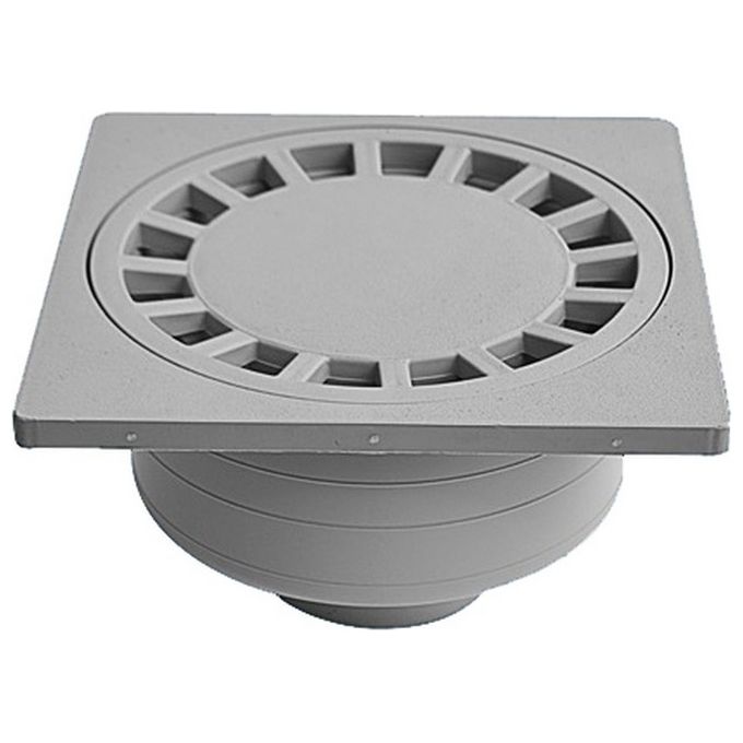Stamplast CH25-01 Chiusino Sifonato Quadrato Pozzetto Polipropilene Anti UV 25x25 cm Scarico 100 l-min colore Grigio