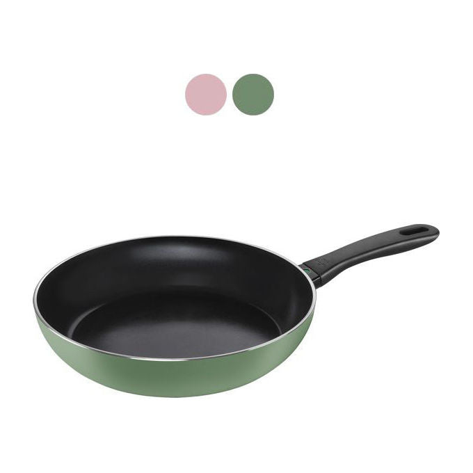 Ballarini Z1026-057 Caprera Padella Saute 28 cm con Rivestimento in Ceramica Kera Gloss e Indicatore Thermopoint colore Verde