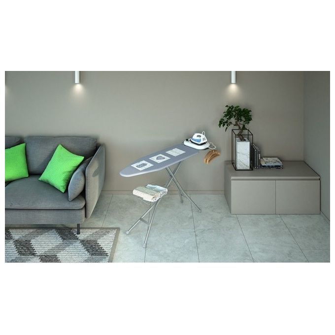 Colombo CLM850137 Turbo Vapor Asse da Stiro 120x40 cm 6 posizioni altezza fino a 95 cm portacaldaia 10 Kg griglia portabiancheria colore Grigio