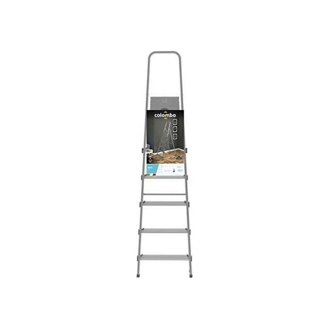 Colombo Scala STARK 6 gradini in acciao-alluminio con gradini e piedini antiscivolo EN131 Made in Italy
