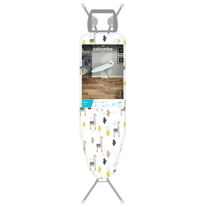 Colombo Asse stiro CUPIDO 114x36 regolabile in 5 posizioni di altezza, poggiaferro con appoggio in silicone