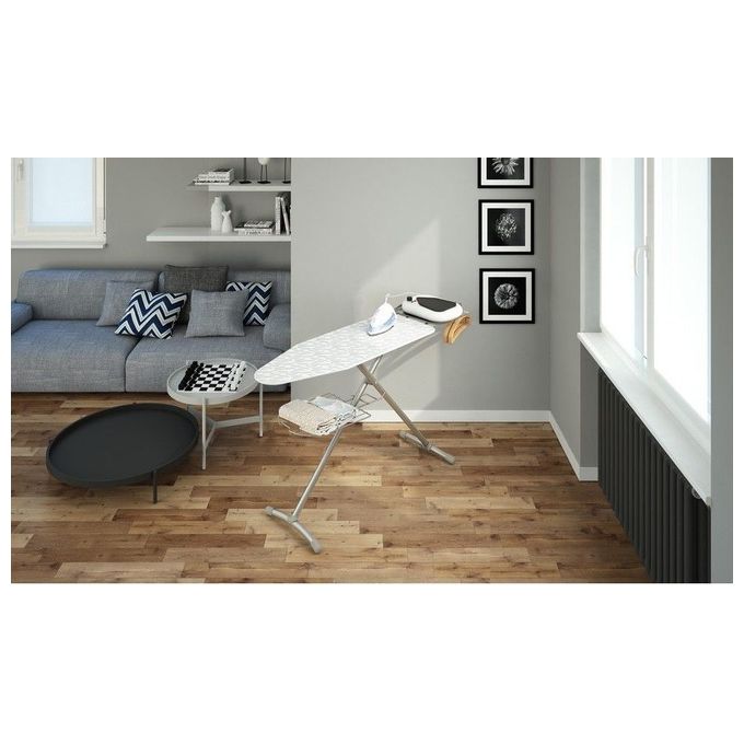 Colombo New Scal A142LB1W Turbo Asse da stiro 120x44 cm altezza regolabile 6 posizioni portacaldaia griglia rinforzata colore Grigio