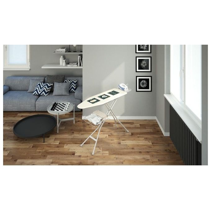 Colombo Asse da stiro PRATICA 120x40 regolabile in 6 posizioni di altezza, poggiaferro con silicone, griglia porta biancheria rinforzata
