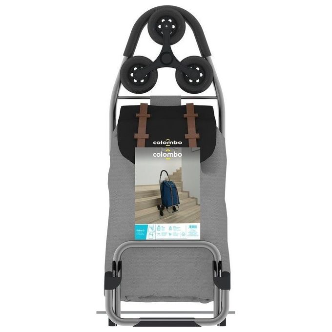 Colombo Carrello Portaspesa DAKAR in alluminio, sacca poliestere impermeabile,con sistema 6 ruote adatto a marciapiedi e scale portata 25kg, capacita' 40 Lt - Assortito