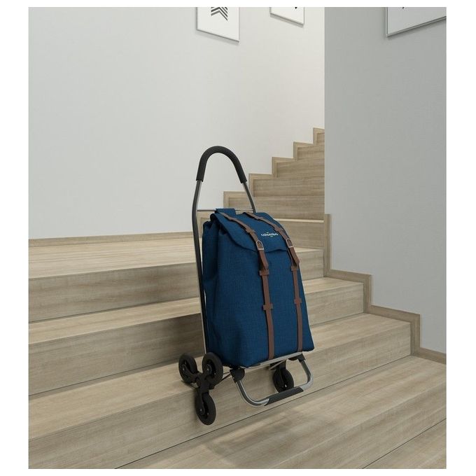 Colombo Carrello Portaspesa DAKAR in alluminio, sacca poliestere impermeabile,con sistema 6 ruote adatto a marciapiedi e scale portata 25kg, capacita' 40 Lt - Assortito