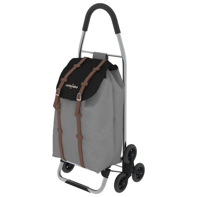 Colombo Carrello Portaspesa DAKAR in alluminio, sacca poliestere impermeabile,con sistema 6 ruote adatto a marciapiedi e scale portata 25kg, capacita' 40 Lt - Assortito