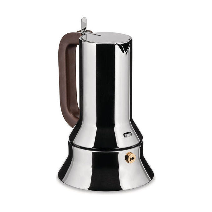 Alessi 8003299011766 9090 Caffettiera Espresso 3 tazze Acciaio inox Induzione compatibile colore Acciaio inox