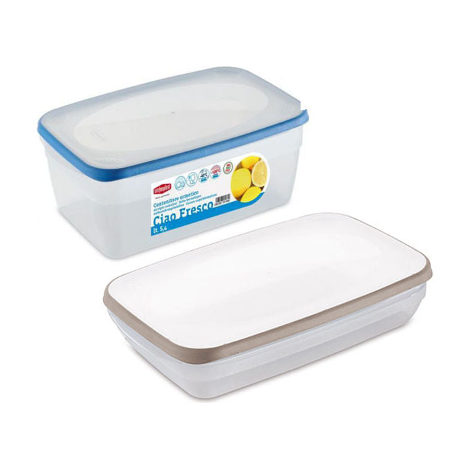 Stefanplast 012417 Ciao Fresco Contenitore Ermetico per Frigo Rettangolare 2.4 Lt Lavastoviglie colore Trasparente