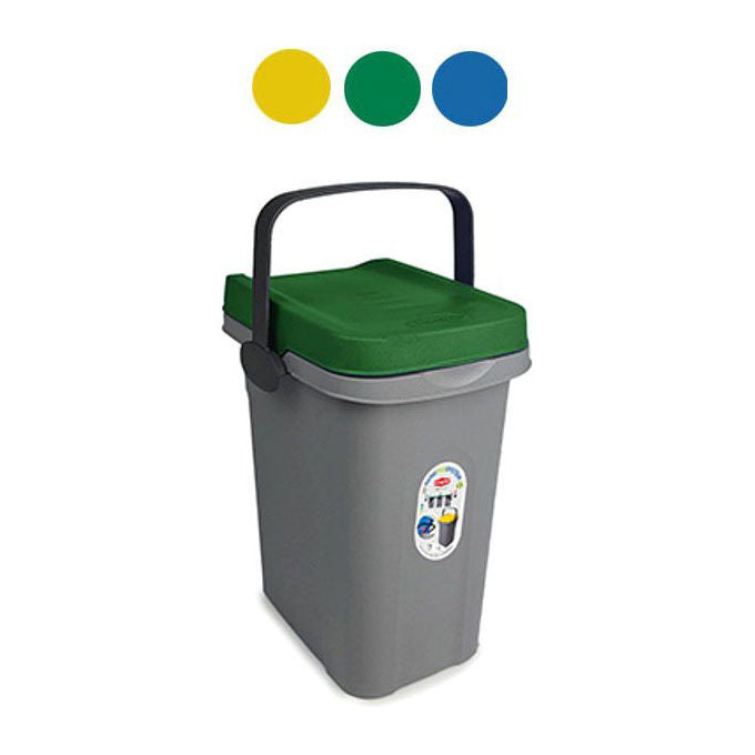 Stefanplast 70792 Home Eco System Pattumiera Modulare 7 Lt Chiusura Ermetica Antipioggia Antirandagismo colore Blu Capri