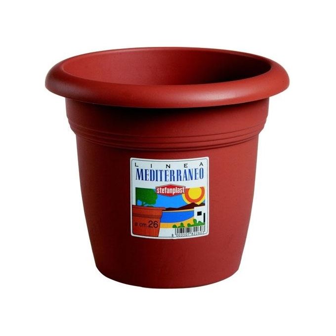 Stefanplast Vaso in Plastica Medio Tondo Coccio 30 H.240