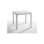 Bica 9096 Dallas Tavolo da Giardino Polipropilene Finitura Matt Inserto Rattan Foro Ombrellone colore Bianco
