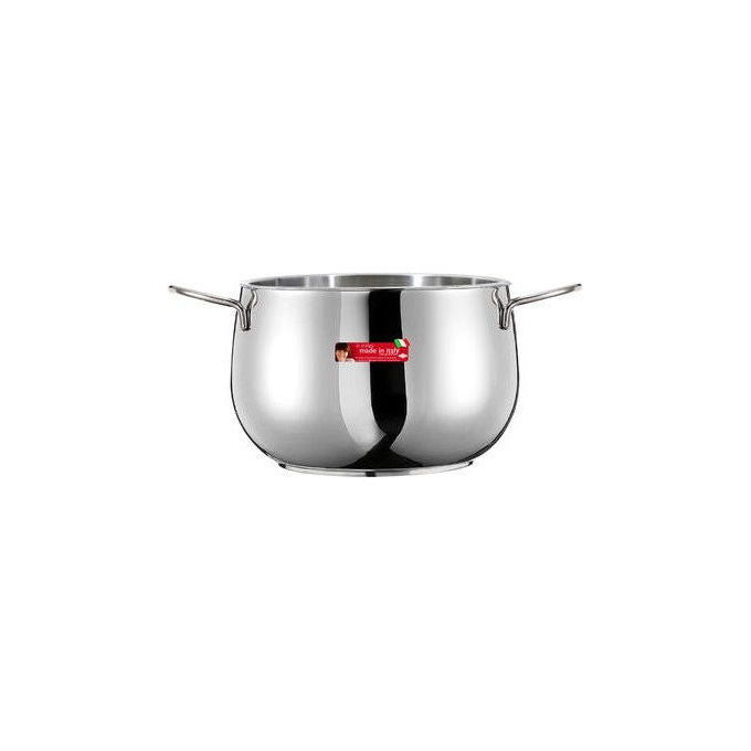 Inoxriv River Pentola Alta 2 Manici Acciaio Inox 18 10 Triplo Fondo 20 cm 4 L Induzione colore Argento