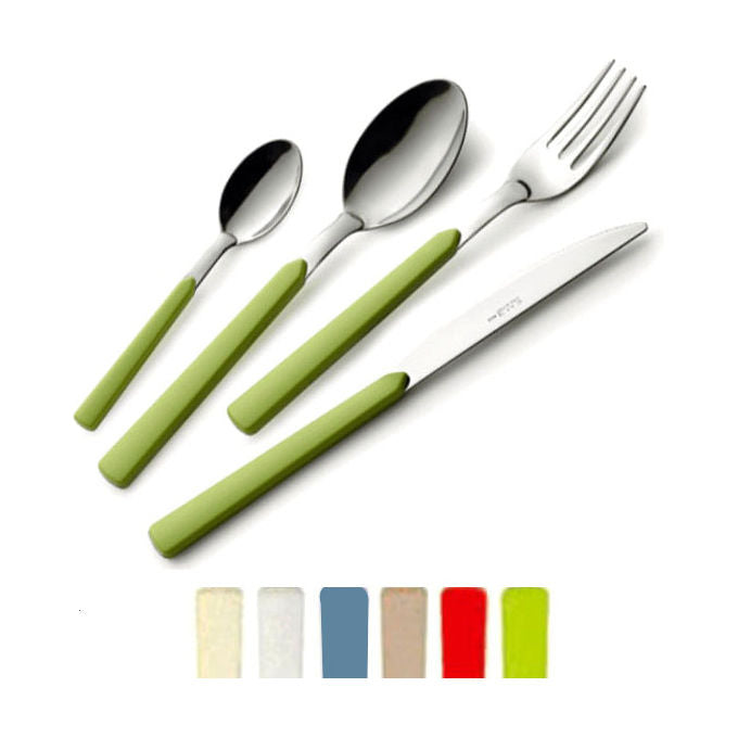 EME 8005187466436 Fast Servizio Posate 24 pz Acciaio Inox 18-0 Spessore 1,5 mm con Guancette ABS colore Celeste