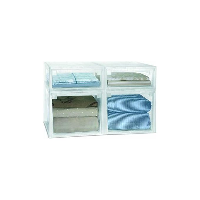 Terry 52XXL Light Drawer Cassetto Multiuso 50 L Impilabile Estraibile Modulabile colore Trasparente