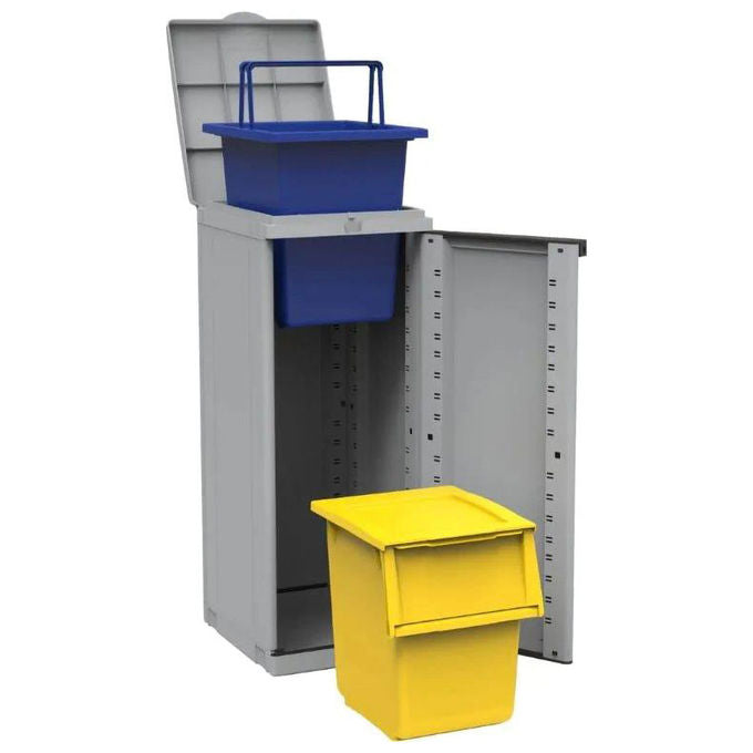 Terry 91847 Ecoline 1 Pattumiera Raccolta Differenziata 1 Anta Porta-Sacco 110 L Uso Interno Esterno colore Grigio