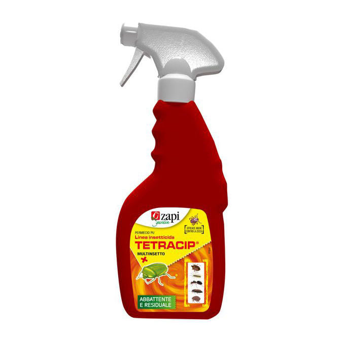 Zapi Tetracip Insetticida Spray Multi Insetto Pronto Uso Azione Abbattente e Residuale 500 ml