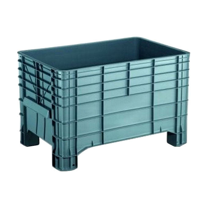 Sirsa Cassa Industriale 200 L Polietilene Alta Densita' 98x63x52 cm Uso Professionale Sovrapponibile colore Grigio