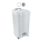 Tontarelli TO0992B_8005989088324 Carolina Pattumiera a Pedale 50 Litri con Ruote e Anello Fermasacco colore Bianco