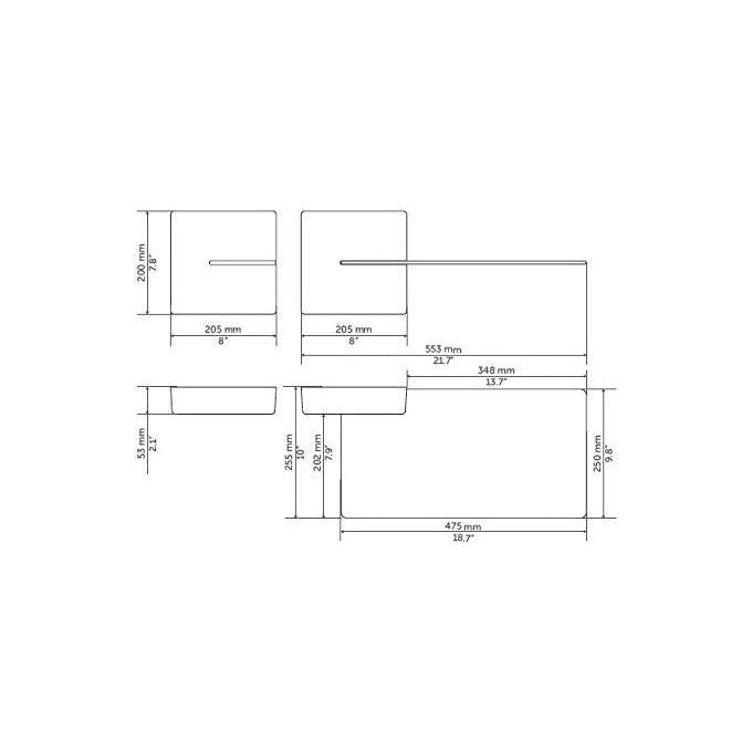 Meliconi Ghost Cube Shelf Sistema Copricavi Componibile con Ripiani Nero