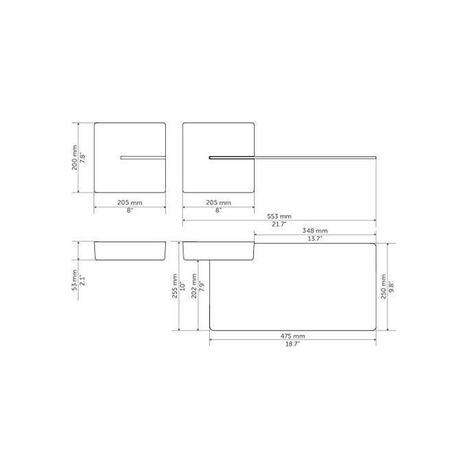 Meliconi Ghost Cube Shelf Sistema Copricavi Componibile con Ripiani Bianco