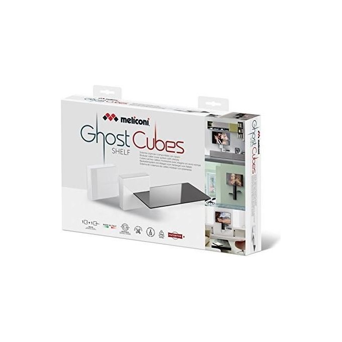 Meliconi Ghost Cube Shelf Sistema Copricavi Componibile con Ripiani Bianco