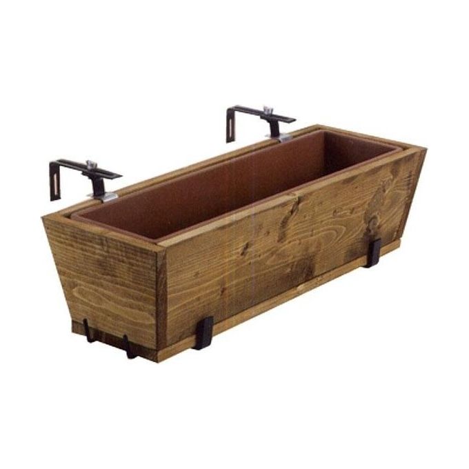 Portavaso Balcone Reg Legno Vaso 55X22