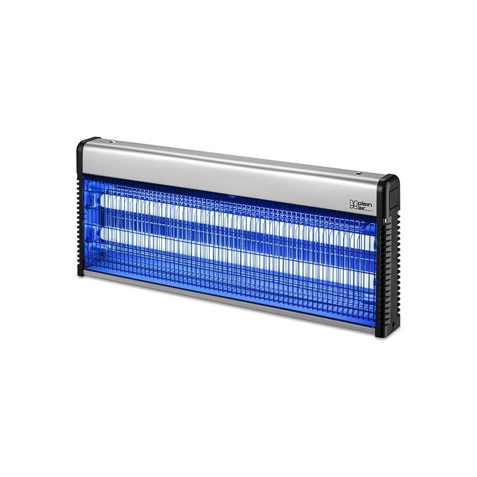Plein Air EI-40 ZAP Elettroinsetticida a Scarica Elettrica 2 Lampade Attiniche 150 m² colore Grigio e Nero
