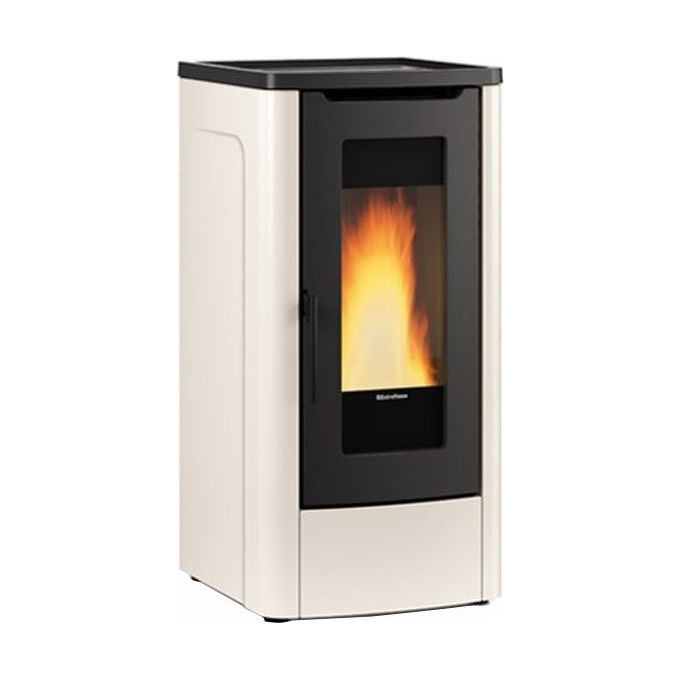 Extraflame 1285551 Dahiana Plus VFS Stufa a pellet canalizzata potenza 3 8 10 0 kW rendimento 92 7 91 7% serbatoio 27 kg classe energetica A+ (108x52 5x60 2 cm) colore Avorio