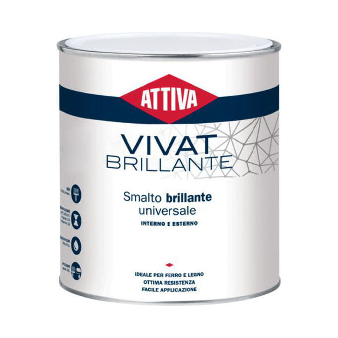 Attiva Smalto Sintetico 0.750 Litri 060 Bianco Luna Vivat
