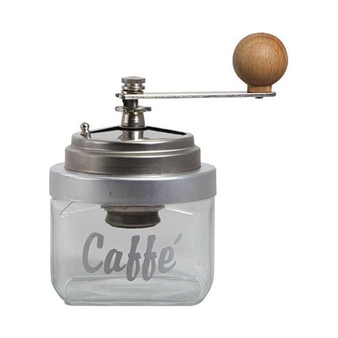 Ottinetti 8009137673974 Macina Caffe' a Manovella in Vetro con Tappo Integrato Capacita' 750 ml Materiale Vetro Acciaio Inox Alluminio colore Satinata