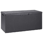 Brixo 176 Portofino Baule Multiuso da Esterno 340 Lt effetto rattan e legno lucchettabile colore Antracite