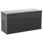 Brixo 182 Toscana Baule Multiuso da Giardino in Resina Effetto Rattan 320 Lt 119x46x60 cm colore Antracite