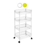 Tontarelli Carrello 4 Cestini Mito Bianco 40x29x91cm