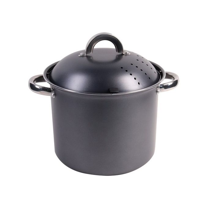 CASA COLLECTION 8010402392322 Pentola Cuoci Scola Pasta 24 cm Carbon Steel Antiaderente colore Grigio