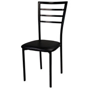CASA COLLECTION 8010402403301 Sedia da Soggiorno in PVC con Struttura in Metallo 42x42x93 cm colore Nero