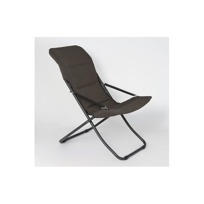 Metal F.A.R. 8010486150016 Poltrona canapone I 5001 Poltrona sdraio da giardino pieghevole con schienale regolabile su 4 posizioni colore Grigio scuro
