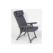 Metal F.A.R. 8010486384985 PAR69N Sedia sdraio pieghevole in metallo e policotone colore Grigio scuro