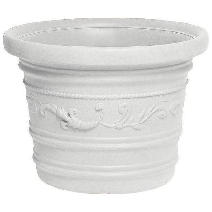 Nuova Plastica Adriatica NPA023 Prestige Vaso Tondo Festonato Resina 165 L 80x60 cm uso interno esterno colore Bianco