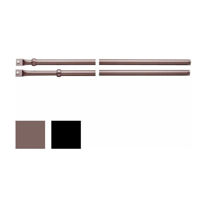 Mottura 93140 Aste Telescopiche per Serratura Triplice 2 Pezzi Acciaio Verniciato Regolabili 152 270 cm diametro 18 mm colore Nero