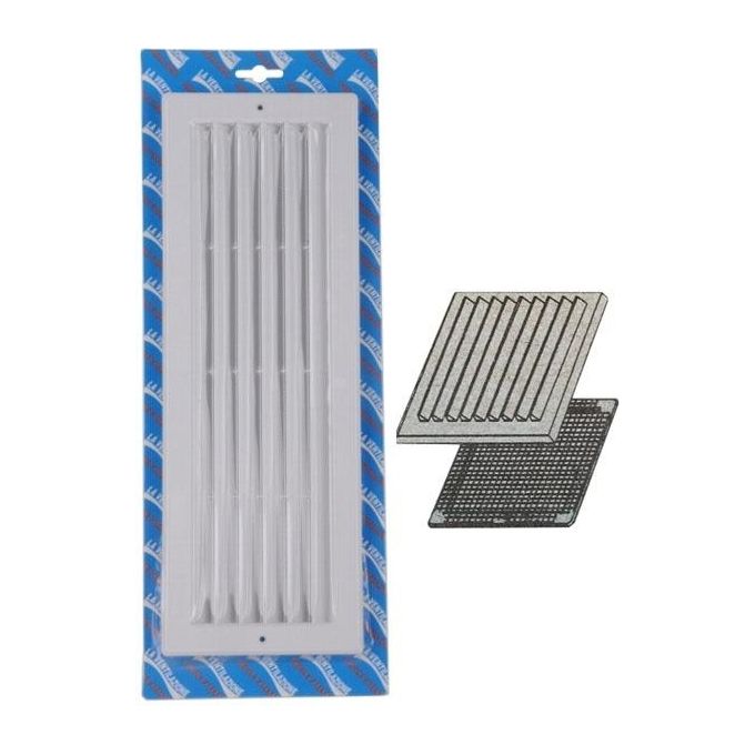 Laventilazione Griglia Pl 370X130 Rete Bl