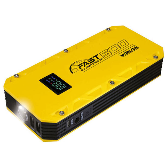 Deca FAST 500 Avviatore di Emergenza Portatile Power Bank 12V 500A batteria LiPo 3000 mAh luce LED