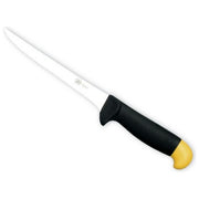 DUE BUOI 831-16 Coltello Macellaio per Disossare Lama 16 cm in Acciaio Inox Manico Ergonomico Antiscivolo in Plastica Antibatterica colore Nero